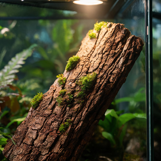 Natural Cork Bark Slab — Climbing & Basking Platform